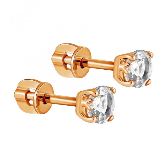 Серьги из серебра с фианитами