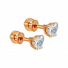 Серьги из серебра с фианитами