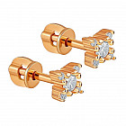 Серьги из серебра с фианитами