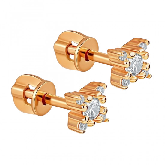 Серьги из серебра с фианитами