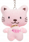 Брелок с подвесом в виде мягкой игрушки «Розовый котик»
