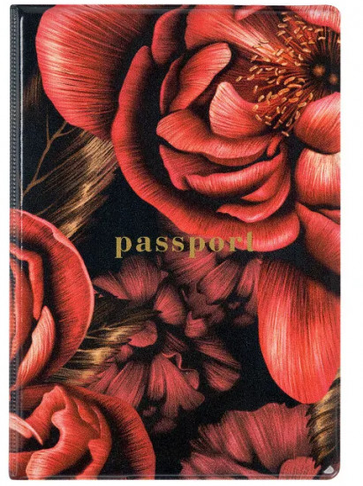 Обложка для паспорта «Red Peony»