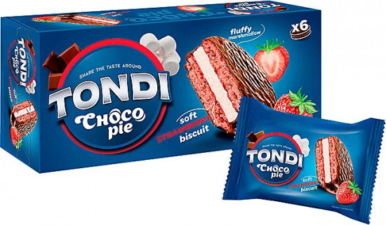 Пирожное клубничное «Choco Pie»