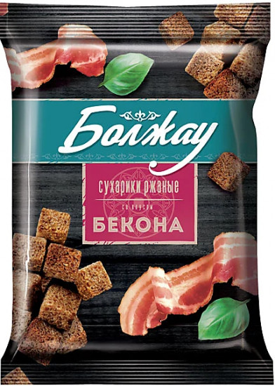 Сухарики ржаные со вкусом бекона