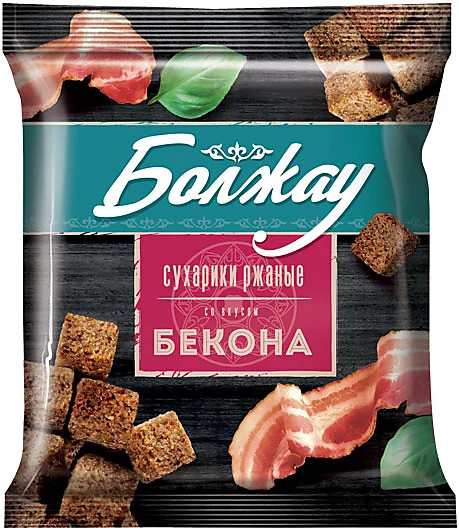 Сухарики ржаные со вкусом бекона