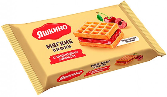 Вафли мягкие с вишнёвым джемом