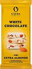 Шоколад белый «White & Extra almond»