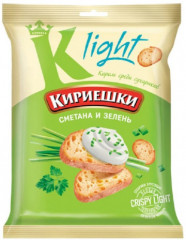 Сухарики со вкусом сметаны и зелени