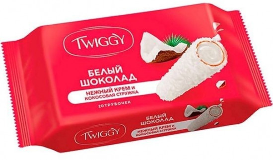 Конфеты «Twiggy» в белом шоколаде с кокосом