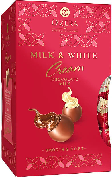 Конфеты шоколадные «Milk & white cream» | KDV group