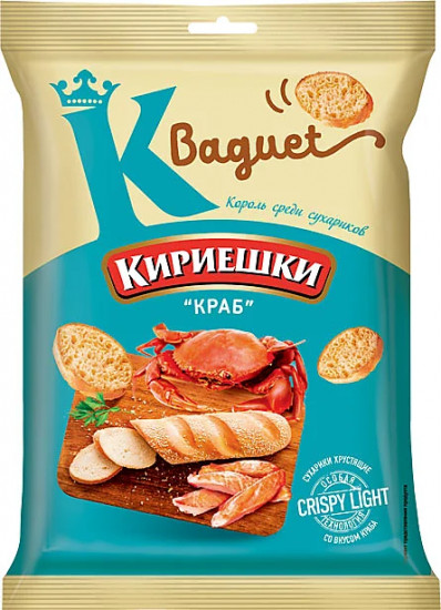 Сухарики пшеничные со вкусом краба