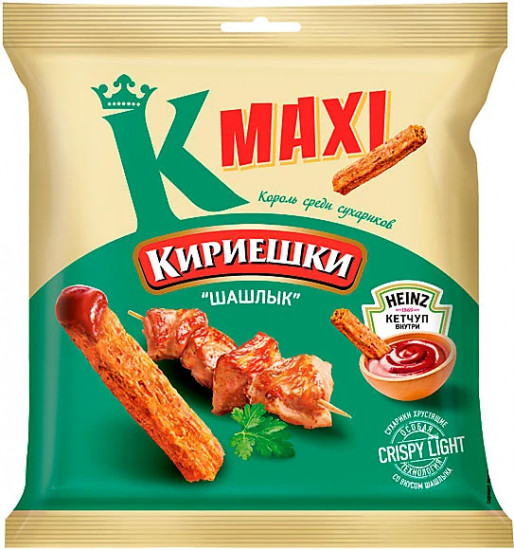 Сухарики со вкусом шашлыка с кетчупом