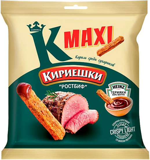 Сухарики со вкусом ростбифа с соусом терияки