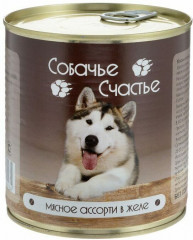 Корм для собак «Мясное ассорти в желе»
