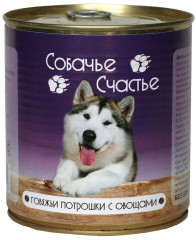 Корм для собак «Говяжьи потрошки с овощами в желе»
