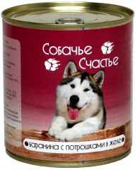 Корм для собак «Баранина с потрошками в желе»