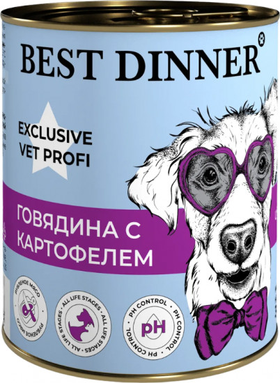 Корм для собак с говядиной и картофелем