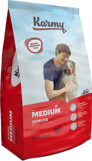 Корм для щенков с индейкой «Medium Junior»