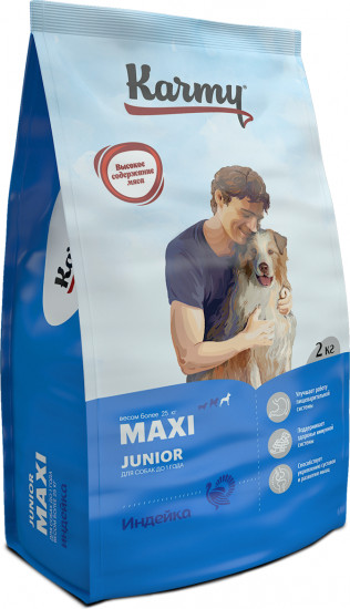 Корм для щенков с индейкой «Maxi Junior»