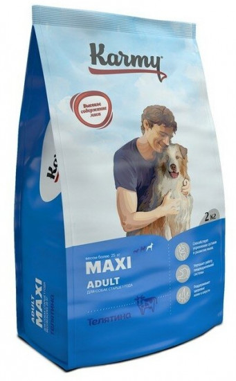 Корм для собак с телятиной «Maxi Adult»