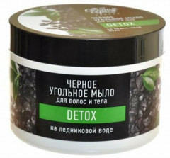 Мыло для волос и тела «Чёрное угольное»
