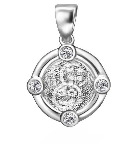Подвеска из серебра с фианитами | Lucente Silver