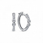 Серьги из серебра с фианитами