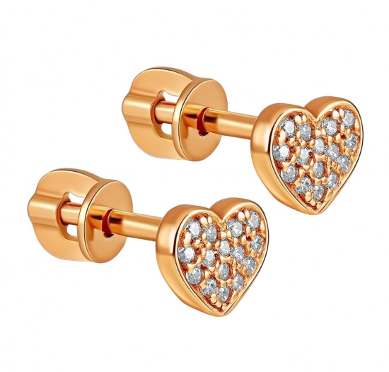 Серьги из серебра с фианитами
