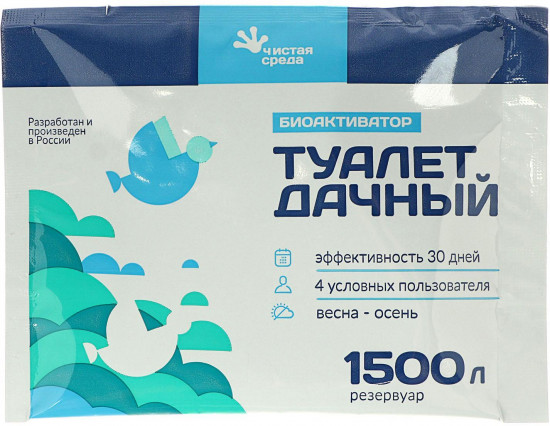 Биоактиватор «Туалет дачный», 60 г — Чистая среда