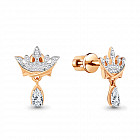 Серьги из серебра с фианитами