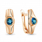 Серьги из серебра с топазами