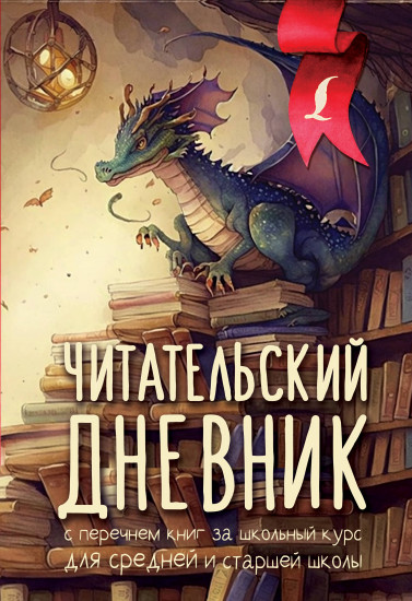 Дневник читательский с перечнем книг за школьный курс для средней и старшей школы