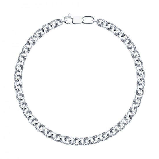 Браслет из серебра с алмазной гранью