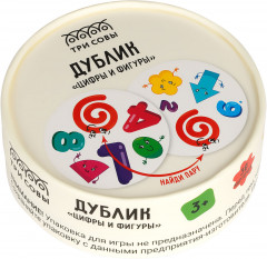 Игра настольная «Дублик. Цифры и фигуры»