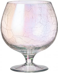 Ваза на ножке «Aura Cracle White»