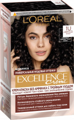 Крем-краска для волос без аммиака «Excellence Crème. Универсальные нюдовые Оттенки», оттенок 1U универсальный черный