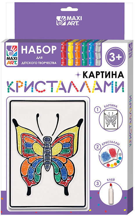 Картина кристаллами «Бабочка» | Maxi Art
