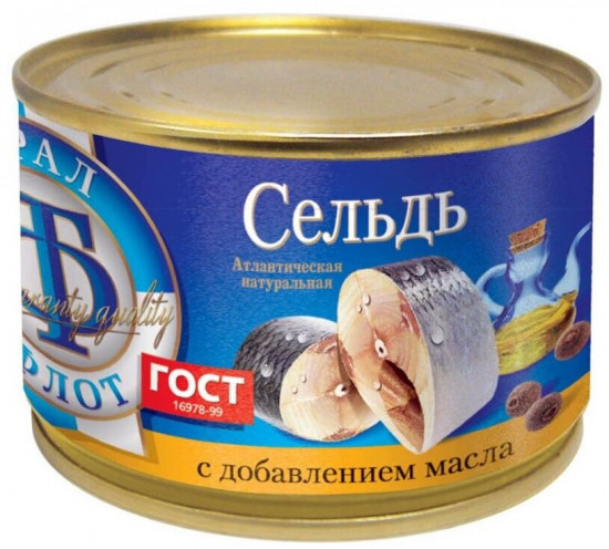 Сельдь атлантическая с добавлением масла