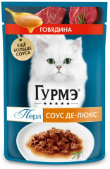 Корм для кошек «С говядиной в роскошном соусе»
