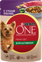 Корм для активных собак с уткой, пастой и зеленой фасолью