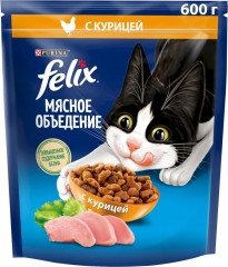 Корм для кошек с курицей «Мясное объедение»