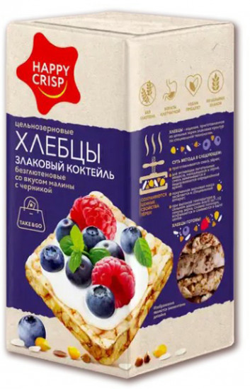 Хлебцы со вкусом малины с черникой