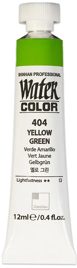 Краска акварельная «Watercolour», 404 жёлто-зелёный | Professional | ShinHan Art