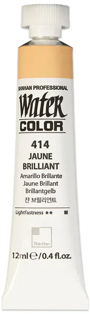 Краска акварельная «Watercolour», 414 жёлтый бриллиантовый | Professional | ShinHan Art