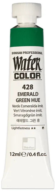 Краска акварельная «Watercolour», 428 зелёный изумрудный тон | Professional | ShinHan Art