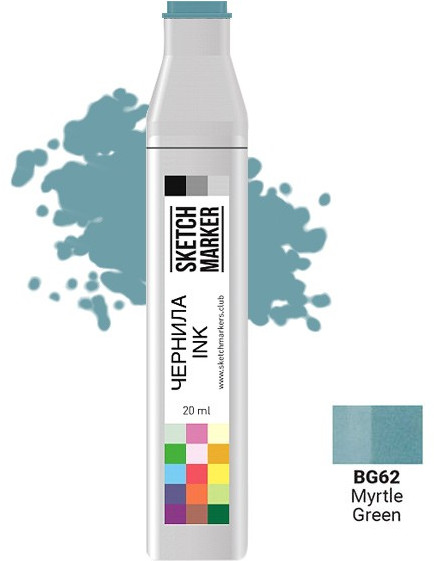 Заправка для маркеров, BG62 Зеленый мирт | Sketchmarker
