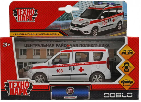 Машина инерционная «Fiat Doblo. Скорая помощь»