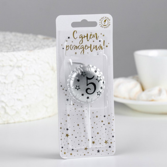 Свеча в торт «Воздушный шарик»