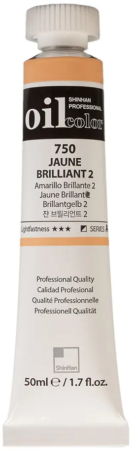 Краска масляная «Oil colour», 750 жёлтый бриллиантовый 2 | Professional | ShinHan Art