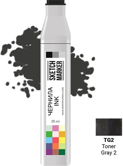 Заправка для маркеров, TG2 Тонированный серый 2 | Sketchmarker